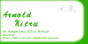 arnold mitru business card